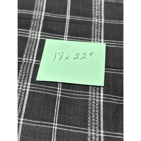 Black & White Plaid Cotton Fabric Fat Quarter 18x22" for Quilting & Crafting - Picture 4 of 5